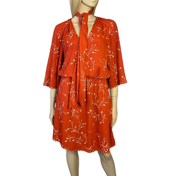 JOIE DAKODA MINIMALIST FLORAL PRINT DRESS IN AUTUMN - Picture 6 of 11